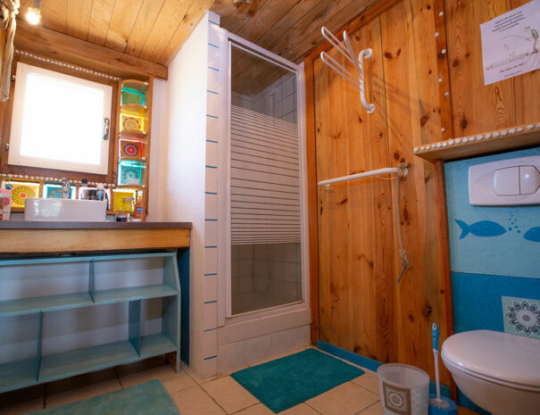 fermedevovady-hebergement-chalet-larosedesvents-caroussel-douche